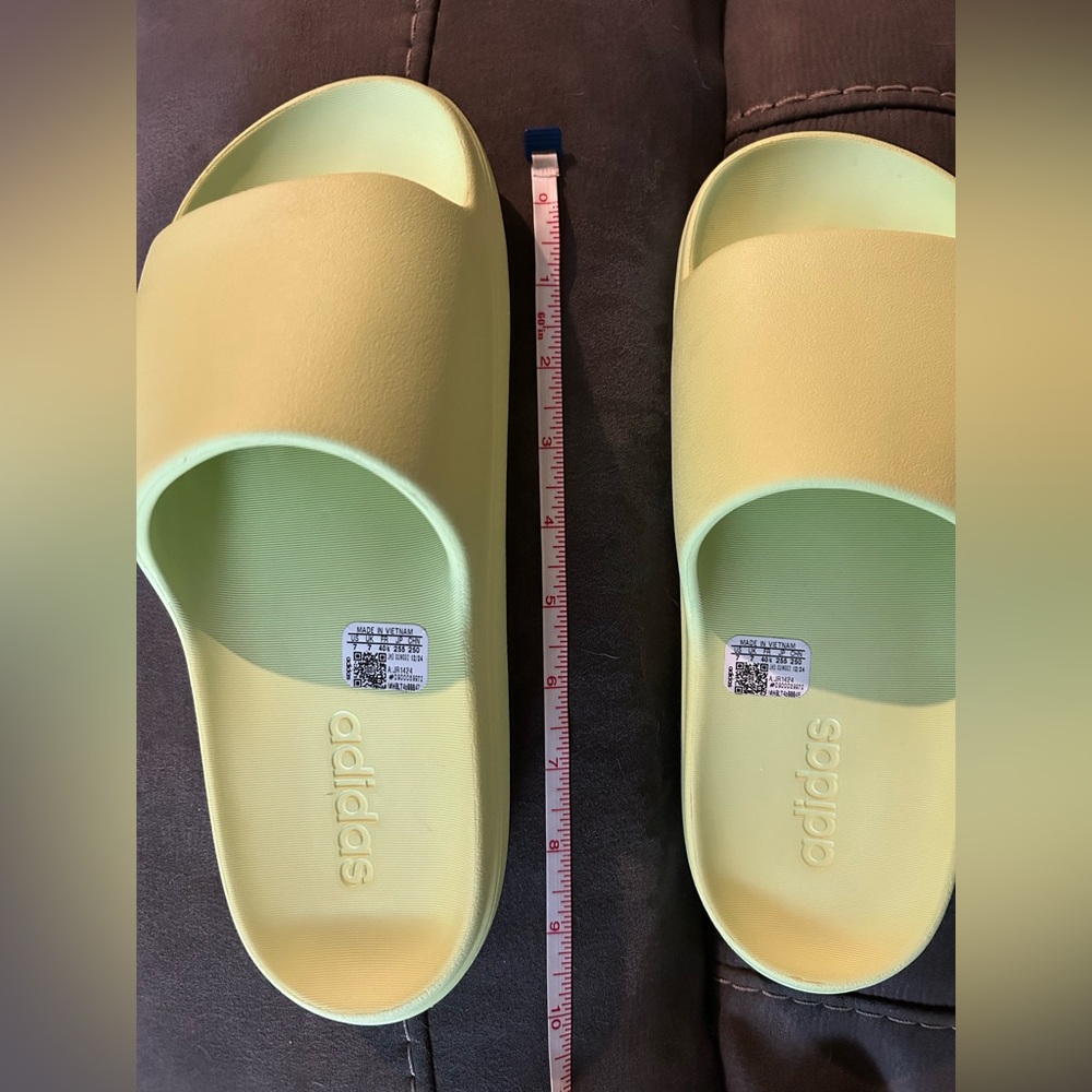 Adidas Adilette Lumia Lime Green Slide Sandals